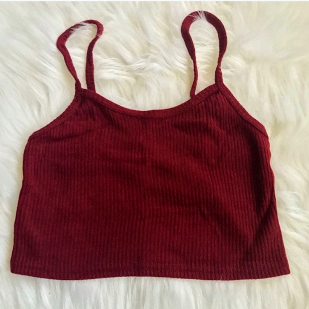 Burgundy Crop Top